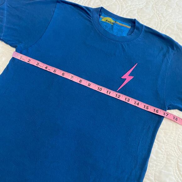 Aviator Nation Cropped Tee Shirt Classic Bolt Women's Size Small - Picture 3 of 8